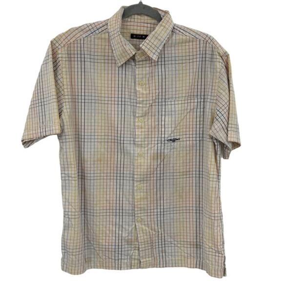 Giffini Men's Plaid Short Sleeve Button-Down Shirt Size Large - Casual - Picture 1 of 10